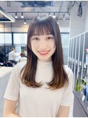 顔周りカットレイヤー髪質改善フルバング