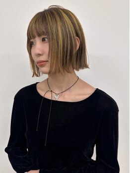 マイル 渋谷(mile)の写真/"お肌がワントーン上がる美髪カラー*"艶も叶う女性のための髪質改善薬剤配合のハイトーンカラー*[渋谷駅]
