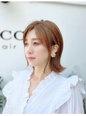 ナチュラル外ハネ×大人ミディ