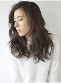 20代～50代☆無造作パーマロング髪質改善ブラウン◎白髪染め
