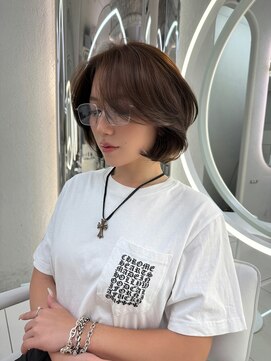 ガガ 心斎橋(GAGA) 小顔/ミディアムヘア/暗めカラー/グランマッシュ/デザインカラー