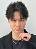 メンズ/men's/メンズカット/センターパート/曲がる縮毛矯正