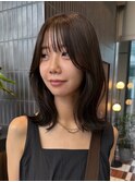栄くびれ巻き透明感小顔ミディアムヘア