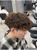 波巻きパーマメンズサロンメンズカットシャドウパーマスパイラル