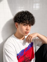 ゼロスバーバー(0's BARBER SHOP)&nbsp;束感プードルパーマくるくる人気流行メンズマッシュ