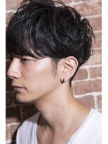 ミエル ヘア 新宿(miel hair) 【mielhair新宿】ワイルドツーブロックショート/アッシュグレイ