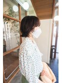 《e's中目黒/代官山美容室》ウルフのワンカールパーマボブ