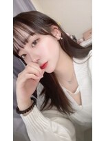 ブルーモスク トウキョウ(TOKYO) 前髪パーマ/メルティカラー/大人かわいい/くびれヘア/グレージュ