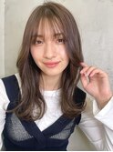 大人の韓国風 顔周りレイヤー シースルーバング 20代30代40代