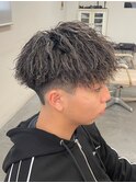 縦落ちツイストスパイラル ハイライト メッシュ