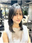 ☆顔周りカットレイヤーワンカール地毛風カラー