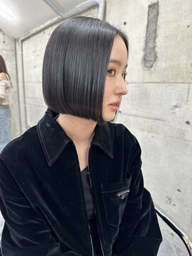 サイン 渋谷(SIGN) 韓国ヘアーハッシュカットレイヤーカットグレージュくびれボブ