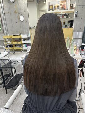 ディジョン(Dijon) 韓国顔まわりレイヤーカットグレージュオリーブベージュブラウン