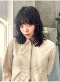 ミディアムパーマレイヤーカットミディアムパーマ弱め