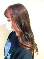 アズールサン 草加西口店(azule-sun) フェイスフレーミングカラー,ピンク,デザインカラー【草加】