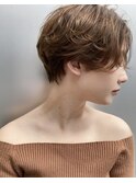 ショート 前髪なし 小顔 つや髪 簡単マニッシュショート