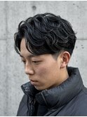 香川フェザーパーマセンターパートメンズパーマ高松
