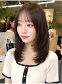艶ブラウン×ワンカールミディアムレイヤー