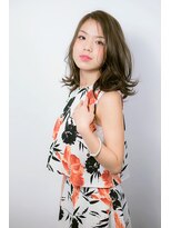 エス 西梅田(es)&nbsp;ローズラテカラー 外ハネくびれミディー_伸ばしかけヘア