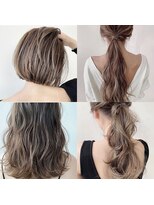 ユニカ バイ ベル 吉祥寺(unica by Belle)&nbsp;グレージュベースにケアブリーチを使用Wカラー ハイライトカラー