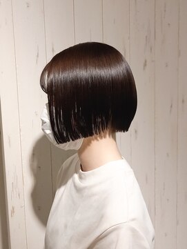 ラ ブランシュ 大宮(La Blanche) 大宮/マロンベージュ/Aラインボブ/かき上げ/ニュアンスマッシュ