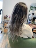 シルバー_バレイヤージュ