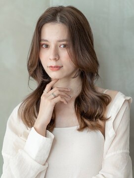 ケアリー 浦和美園(Carelly) 大人かわいい前髪セシルカットココアブラウンフリンジウェーブす