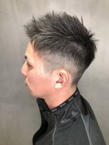 インタークロス&nbsp;無造作メンズベリーショート☆ツーブロックアッシュブラウン