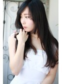 ナチュラルストレート×黒髪