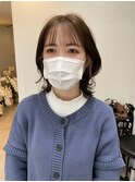 韓国風ミディアムインナーカラー