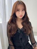 ソヨン 名古屋店(SOYON)&nbsp;小顔前髪　うすめ前髪　重めロング　韓国　ヘアスタイル