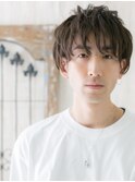 前髪パーマで優し気ナチュラル束感ウェットスタイルh仙台