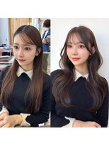 アフロートリノ(AFLOAT Leino)&nbsp;大人可愛い韓国ヘア　レイヤーカット　くびれヘア顔周りカット#