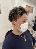 ハイライトカラーツイストスパイラルパーマメンズカット所沢練馬