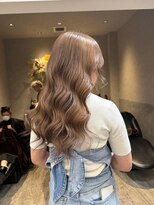 ロンド レア 天神大名店(Lond Le’a) レイヤーカット/デザインカラー/ウェットヘア/オリーブベージュ