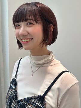 ニューヨークニューヨーク 垂水店(NYNY) ラベンダーピンク/ゆるふわボブ/前下がり/ワイドバング