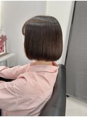 20代30代大人かわいいモカベージュナチュラルボブ