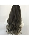 オリーブグレージュバレイヤージュ#透明感カラー/髪質改善