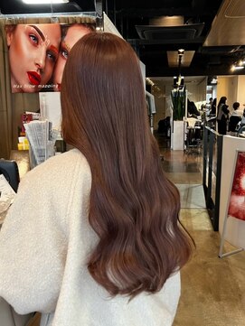 透け感レッドブラウン