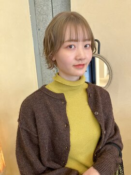 スニュウ(snuw) 【snuw_ayano】オリーブベージュ/ボブ