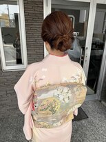 ハイバレーヘアーメゾン(HIGH VALLEY HAIRMAISON) お呼ばれヘアセット着物ヘアセットシニヨンヘア岡山南中央町