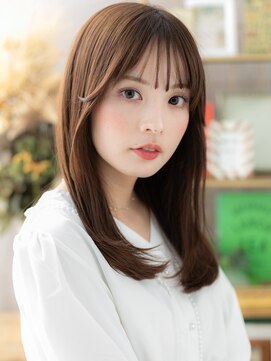 カバーヘア ブリス 川口(COVER HAIR bliss) ピンクブラウン艶カラー小顔エアストレートh3川口20代30代40代