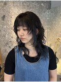 ブルーブラック×ハッシュカット