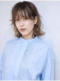 ゆるウェーブ　プチウルフ　前髪カット