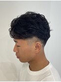 ラルフカールニュアンスパーマオールバック極道パーマ