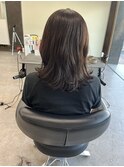 艶髪 暗め透明感カラー トリートメント ゆる巻き