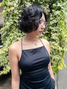 レイヤーボブ　ニュアンスパーマ