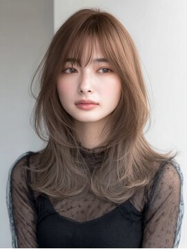 ダル 渋谷/表参道(DAL.) ハッシュカットミディアムレイヤーシャギー韓国ヘア