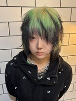 ベレーザ 渋谷(BELEZA)&nbsp;18061ニュアンスウルフエンドカラーダウンバングルーツカラー