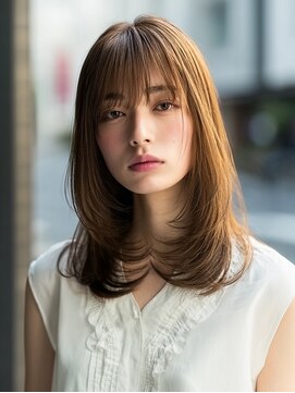 ダル 渋谷/表参道(DAL.) レイヤーカット髪質改善カラー透明感カラー顔まわりカット